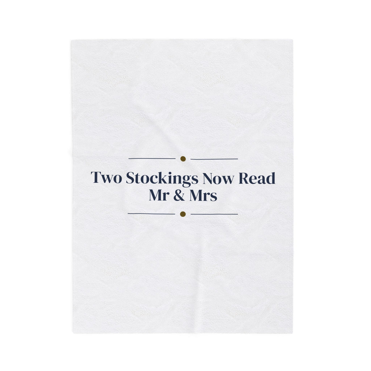 Newlywed Christmas Throw Blanket Two Stockings Now Read Mr And Mrs