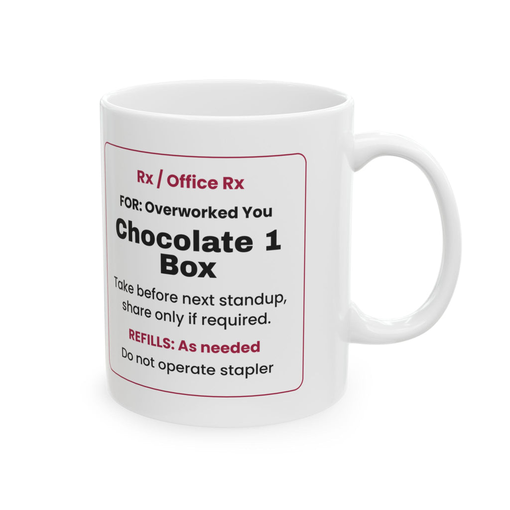 Funny Office Rx Chocolate Coffee Mug Valentine For Coworkers