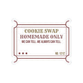 Funny Christmas Cookie Swap Sticker Homemade Only We Can Tell