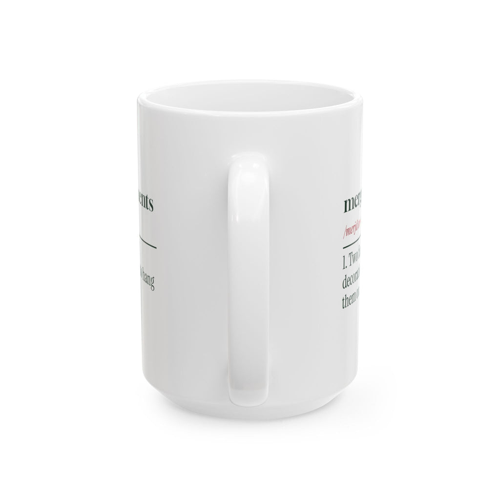 Funny Newlywed Christmas Coffee Mug Merged Ornaments Definition