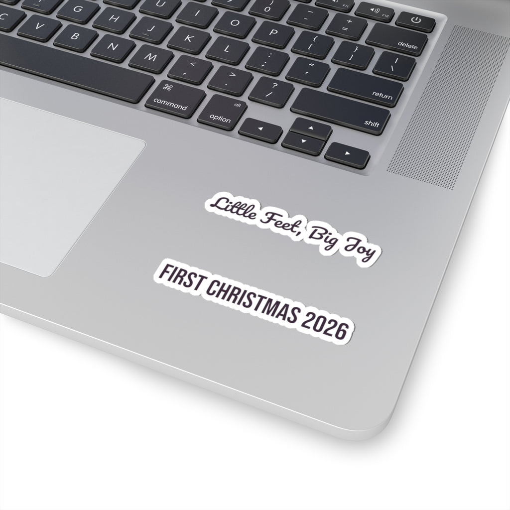 Babys First Christmas 2026 Sticker Little Feet Big Joy For Parents