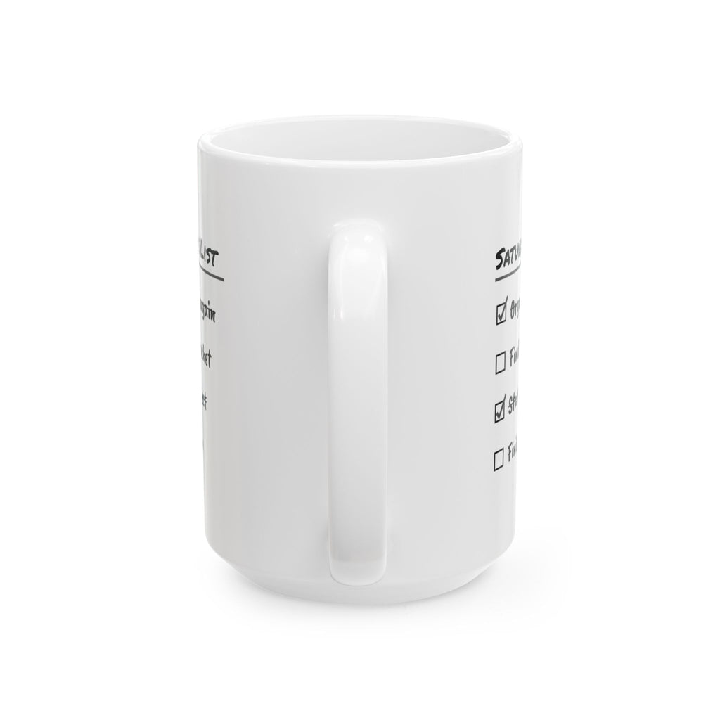 Funny Garage Dad Coffee Mug Saturday Garage List For Dad