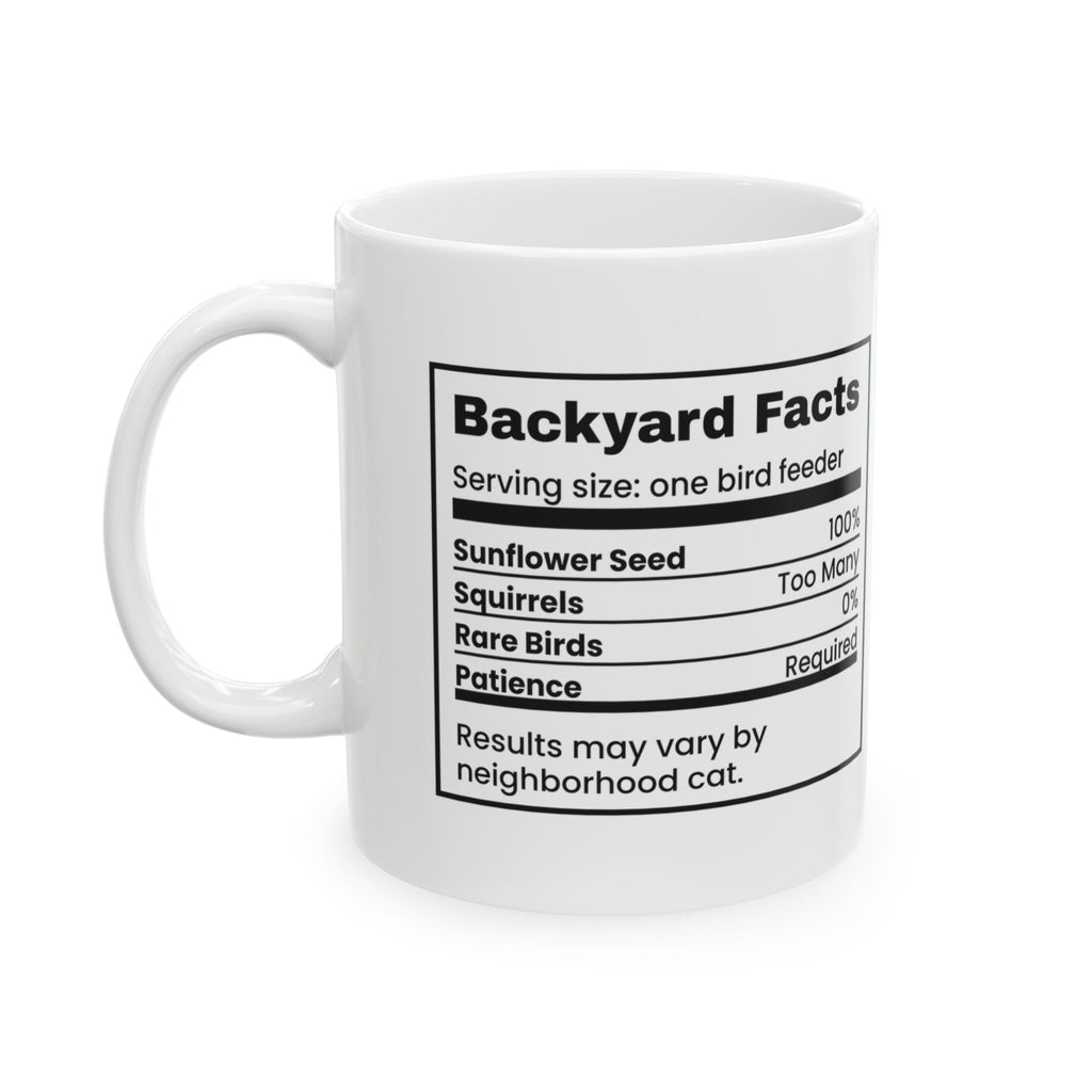 Backyard Coffee Mug Mostly Squirrels Funny Bird