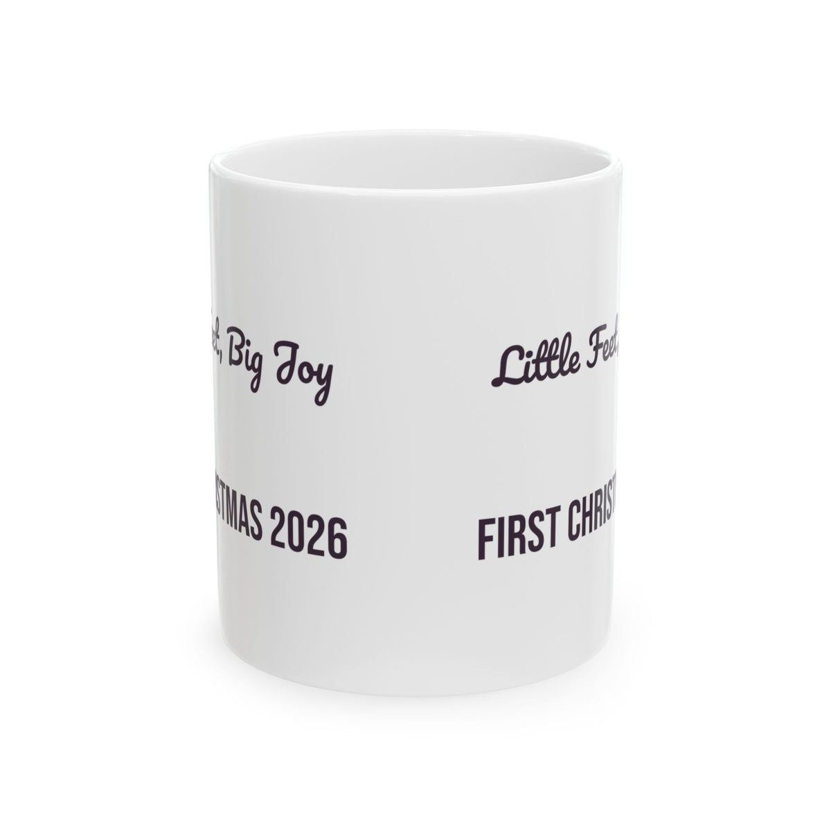 Babys First Christmas 2026 Coffee Mug Little Feet Big Joy For Parents
