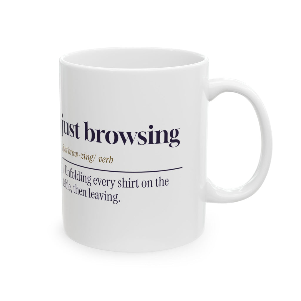 Funny Retail Worker Coffee Mug Just Browsing Dictionary Definition