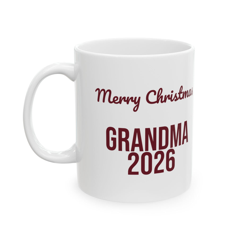 Merry Christmas Grandma 2026 Coffee Mug From Grandkids