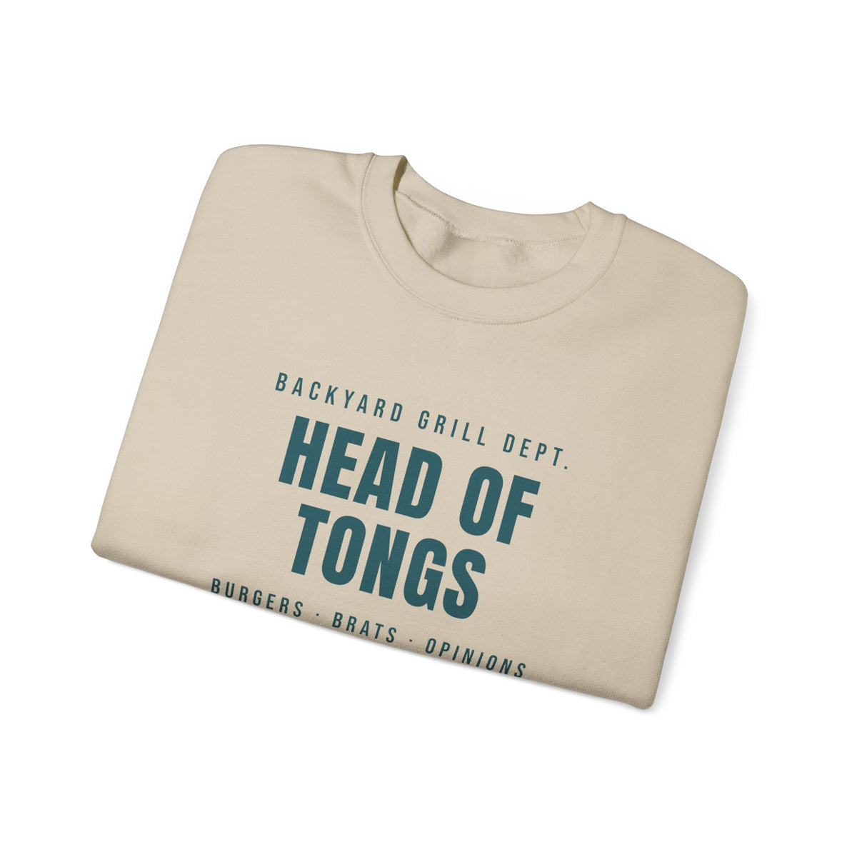 Funny Grill Dad Sweatshirt Head Of Tongs Backyard BBQ