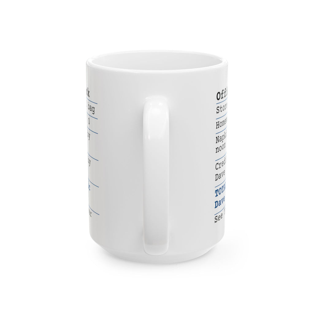 Funny Office Potluck Receipt Coffee Mug Cookout For Coworker