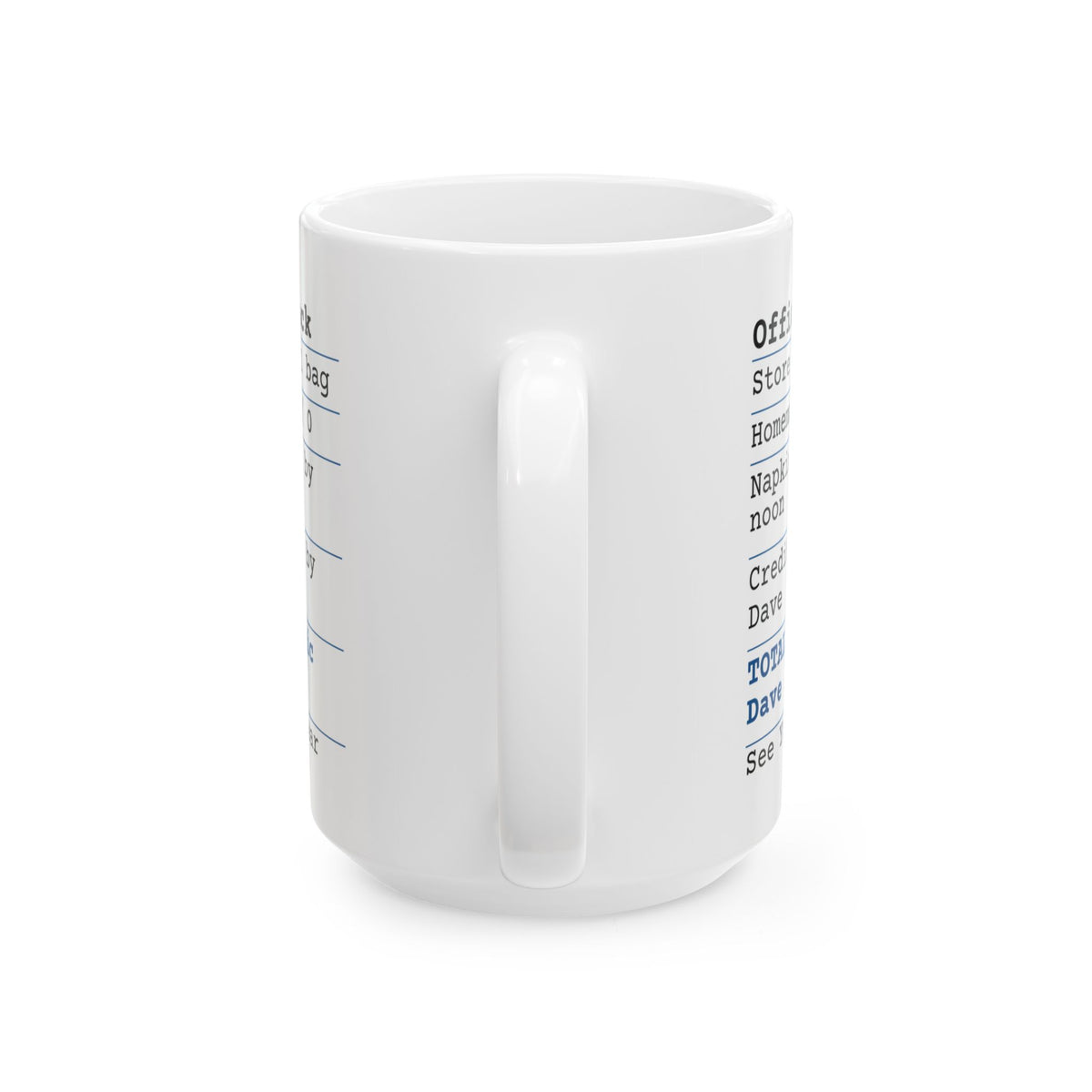 Funny Office Potluck Receipt Coffee Mug Cookout For Coworker