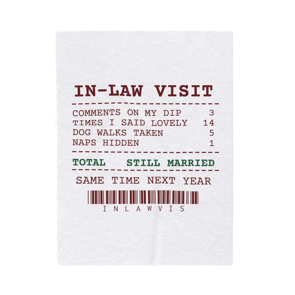 Funny Christmas In-Laws Throw Blanket Times I Said Lovely 14 Receipt
