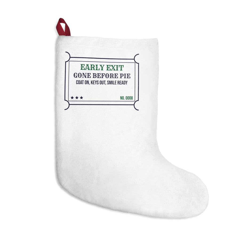 Funny Introvert Christmas Stocking Gone Before Pie Early Exit