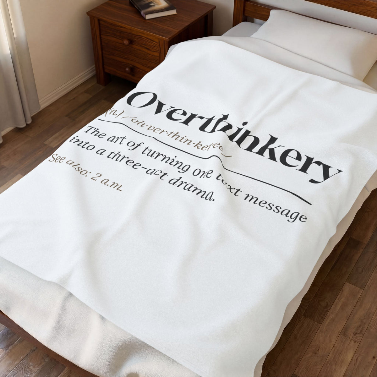 Funny Overthinker Throw Blanket Overthinkery Definition