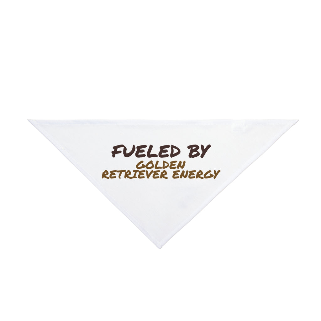 Funny Golden Retriever Dog Bandana "Fueled By Golden Retriever Energy" Dog