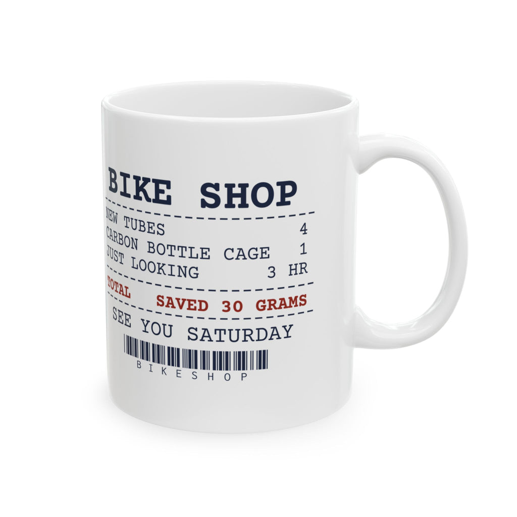 Funny Cycling Coffee Mug Just Looking 3 Hours Saved 30 Grams Receipt