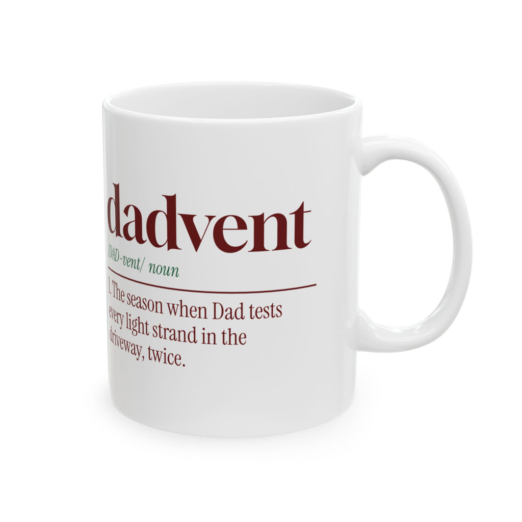 Funny Christmas Dad Coffee Mug Dadvent Dictionary Definition