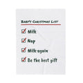 Baby's First Christmas Throw Blanket Baby's Christmas List For New Parents