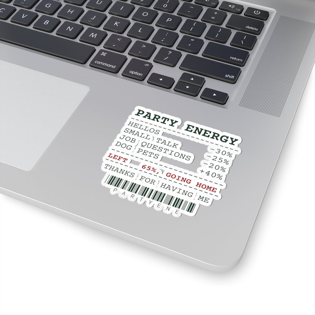 Funny Introvert Christmas Party Sticker Party Energy Receipt