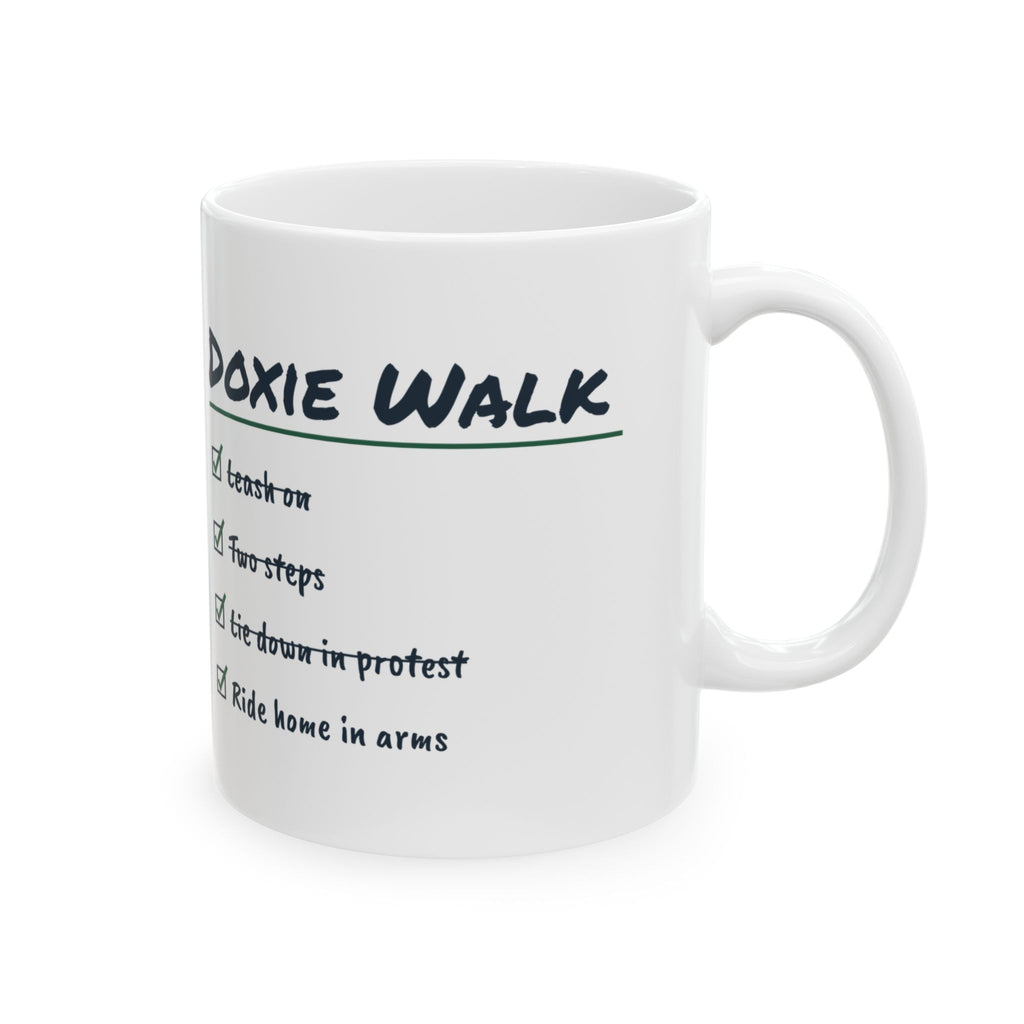 Funny Dachshund Coffee Mug Doxie Walk Checklist Lie Down In Protest