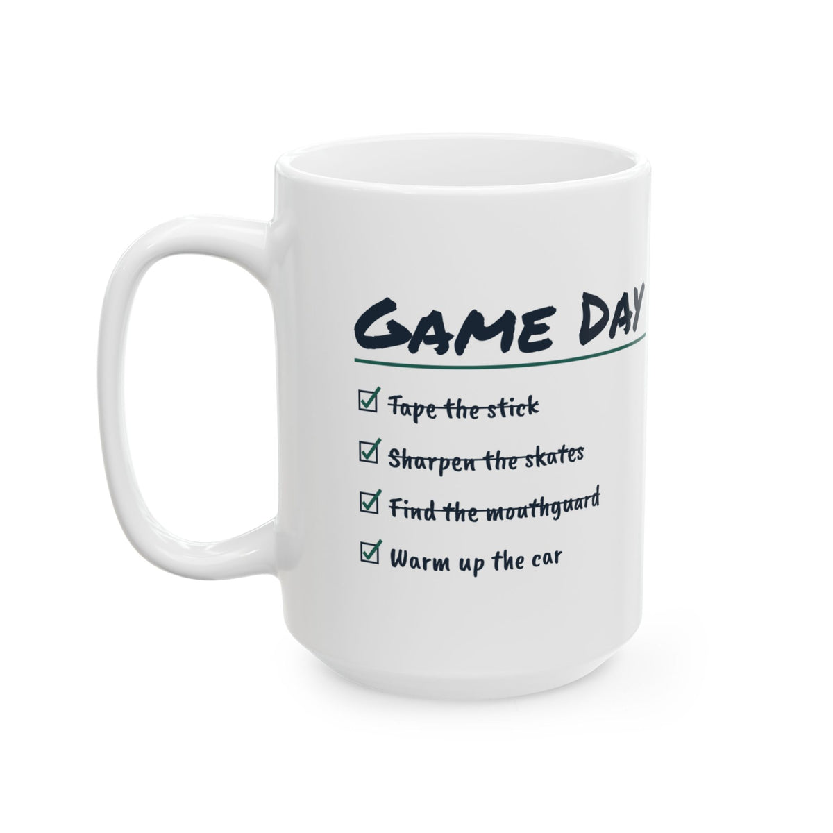 Funny Hockey Mom Coffee Mug Sharpen The Skates Warm Up The Car