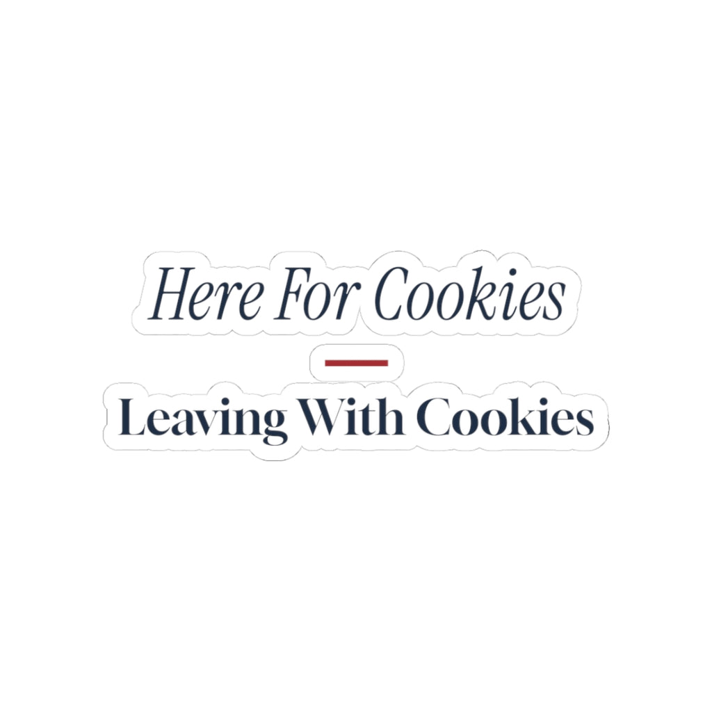 Funny Christmas Sticker Here For Cookies Leaving With Cookies