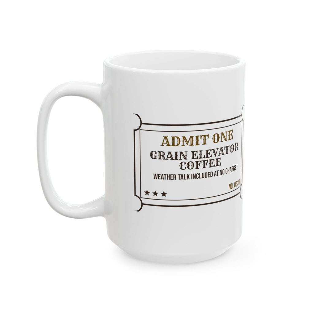 Funny Farmer Coffee Mug Grain Elevator Coffee Weather Talk Included