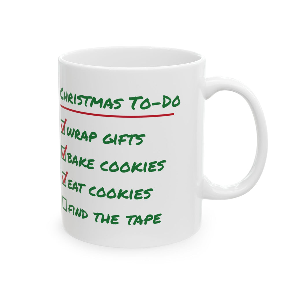 Funny Christmas Coffee Mug Christmas To Do List Eat Cookies