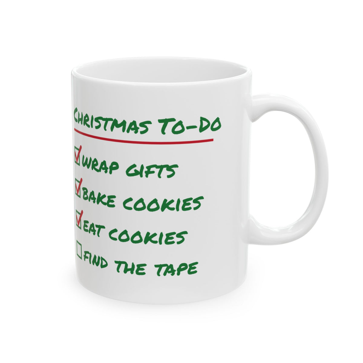 Funny Christmas Coffee Mug Christmas To Do List Eat Cookies