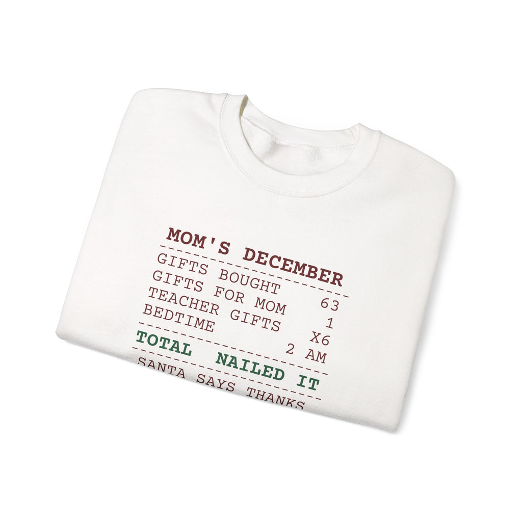 Funny Christmas Mom Sweatshirt Gifts Bought 63 Receipt For Moms