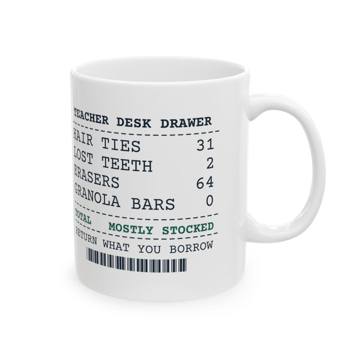 Funny Teacher Coffee Mug Desk Drawer Receipt For Teachers