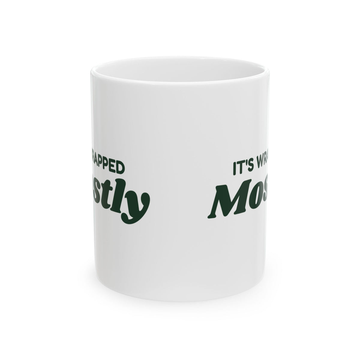 Funny Christmas Coffee Mug It's Wrapped Mostly For Bad Wrappers