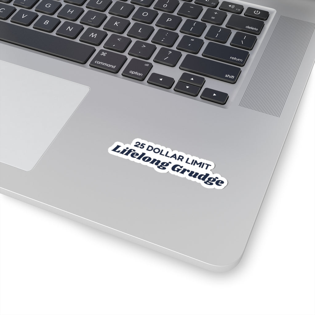 Funny White Elephant Sticker 25 Dollar Limit Lifelong Grudge