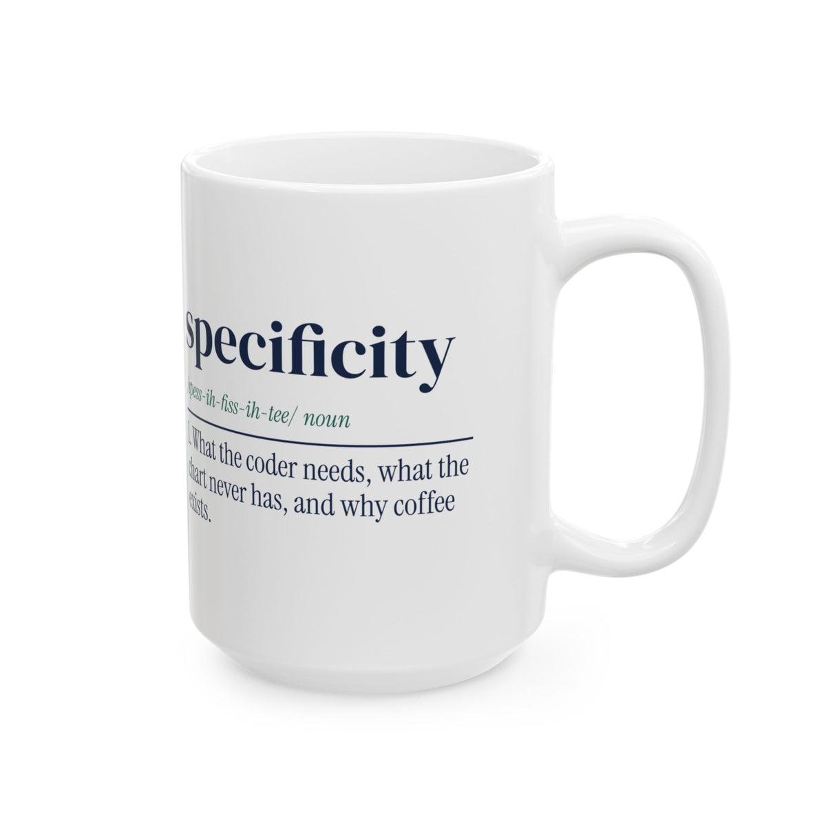 Funny Medical Coder Coffee Mug Specificity Dictionary Definition