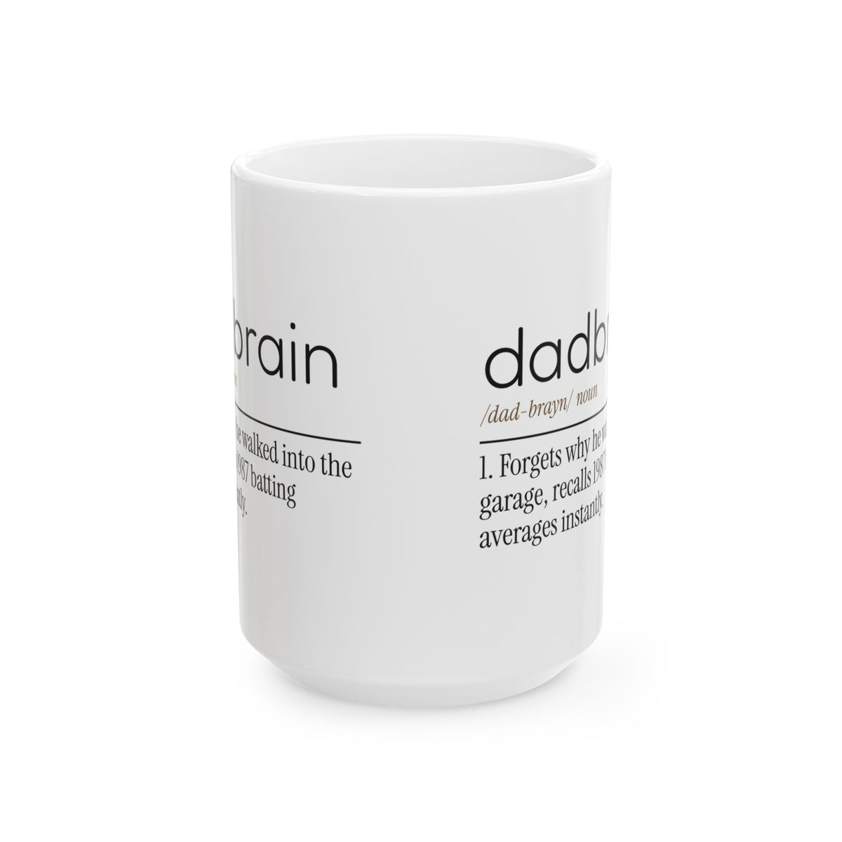 Funny Dad Coffee Mug Dadbrain Definition For Dad Fathers Day