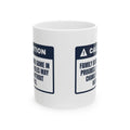 Funny Family Christmas Coffee Mug Family Game Night Caution Label