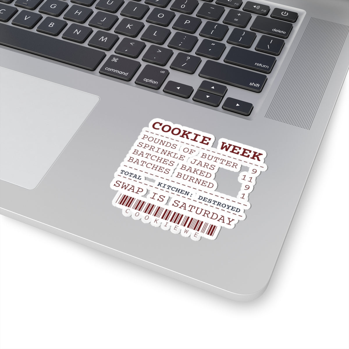 Funny Christmas Baking Sticker Cookie Week Receipt For Bakers
