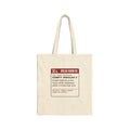 Funny Retail Holiday Tote Bag Comfy Insoles Prescription Label