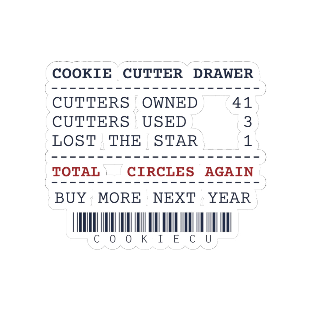 Funny Christmas Baking Sticker Cookie Cutters 41 Used 3 Receipt