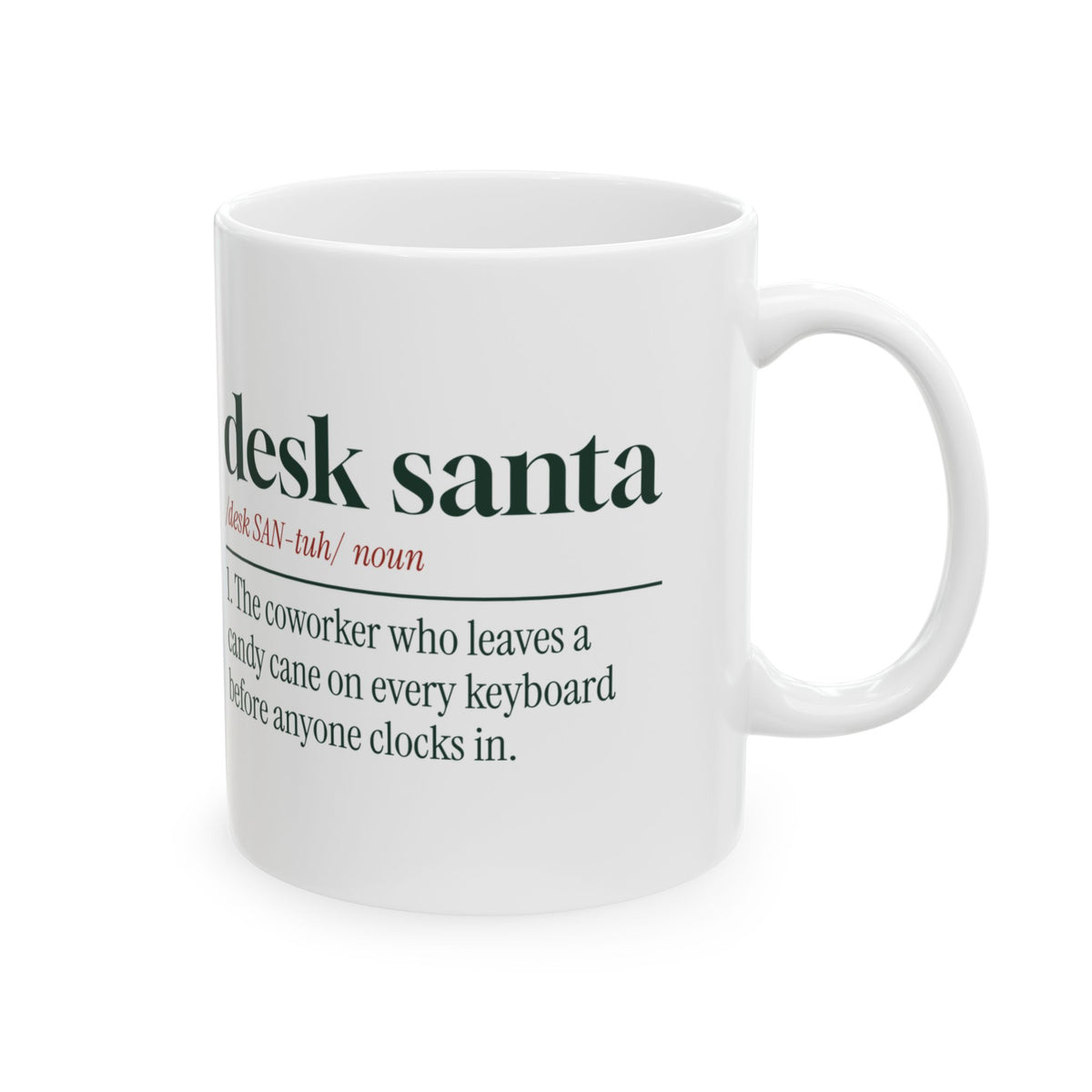 Funny Christmas Coworker Coffee Mug Desk Santa Dictionary Definition