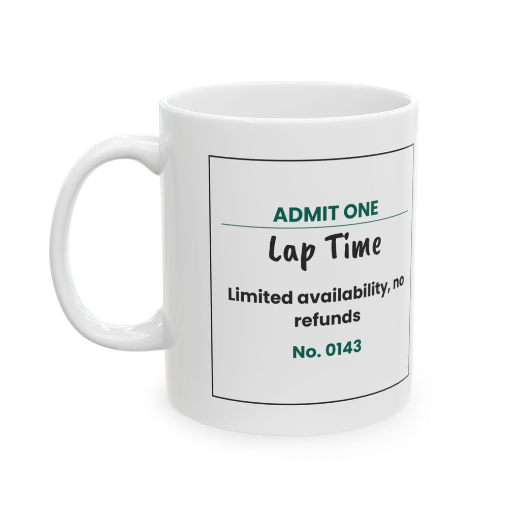 Funny Cat Valentine Coffee Mug Lap Time Ticket For Cat Lovers