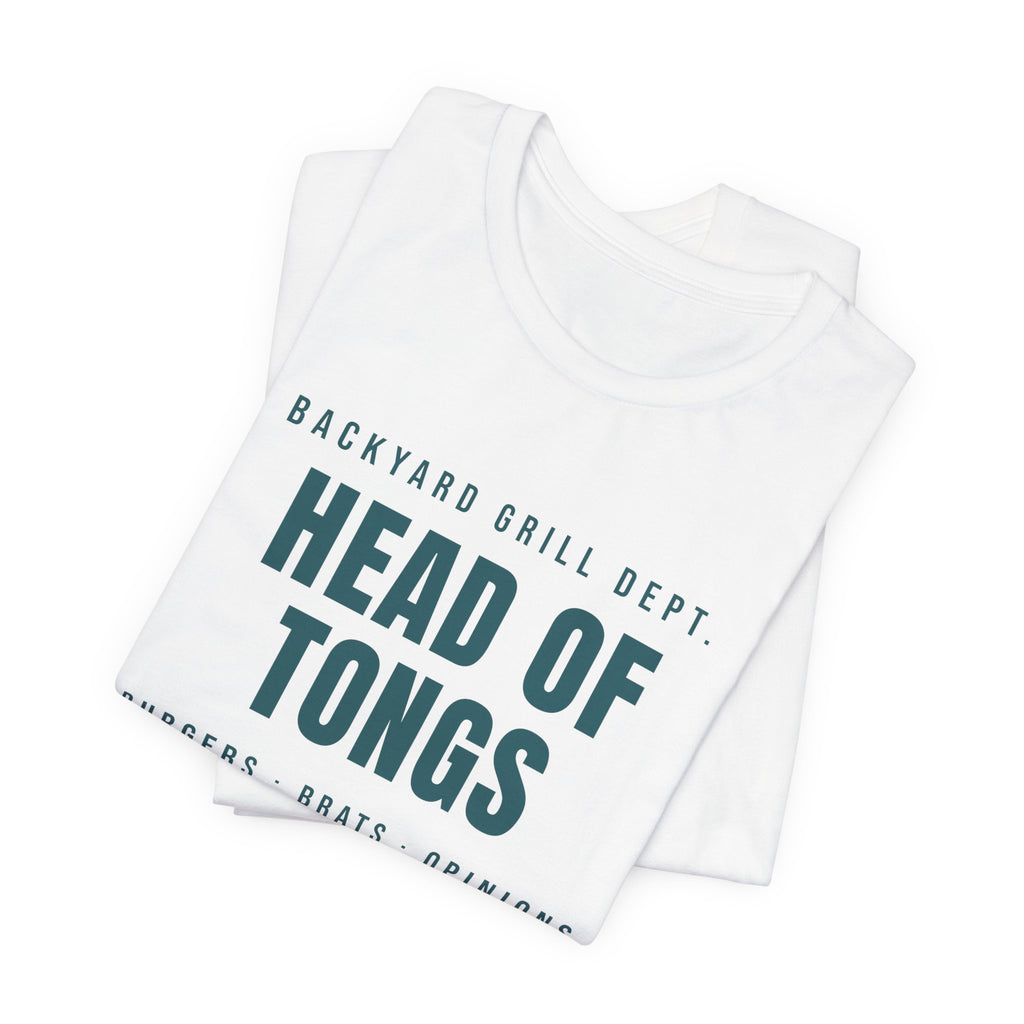 Funny Grill Dad Shirt Head Of Tongs Backyard BBQ