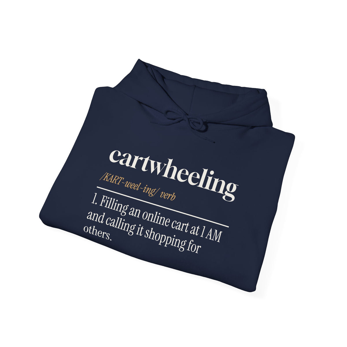 Funny Christmas Shopping Hoodie Cartwheeling Dictionary Definition