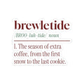 Funny Christmas Sticker Brewletide Dictionary Definition