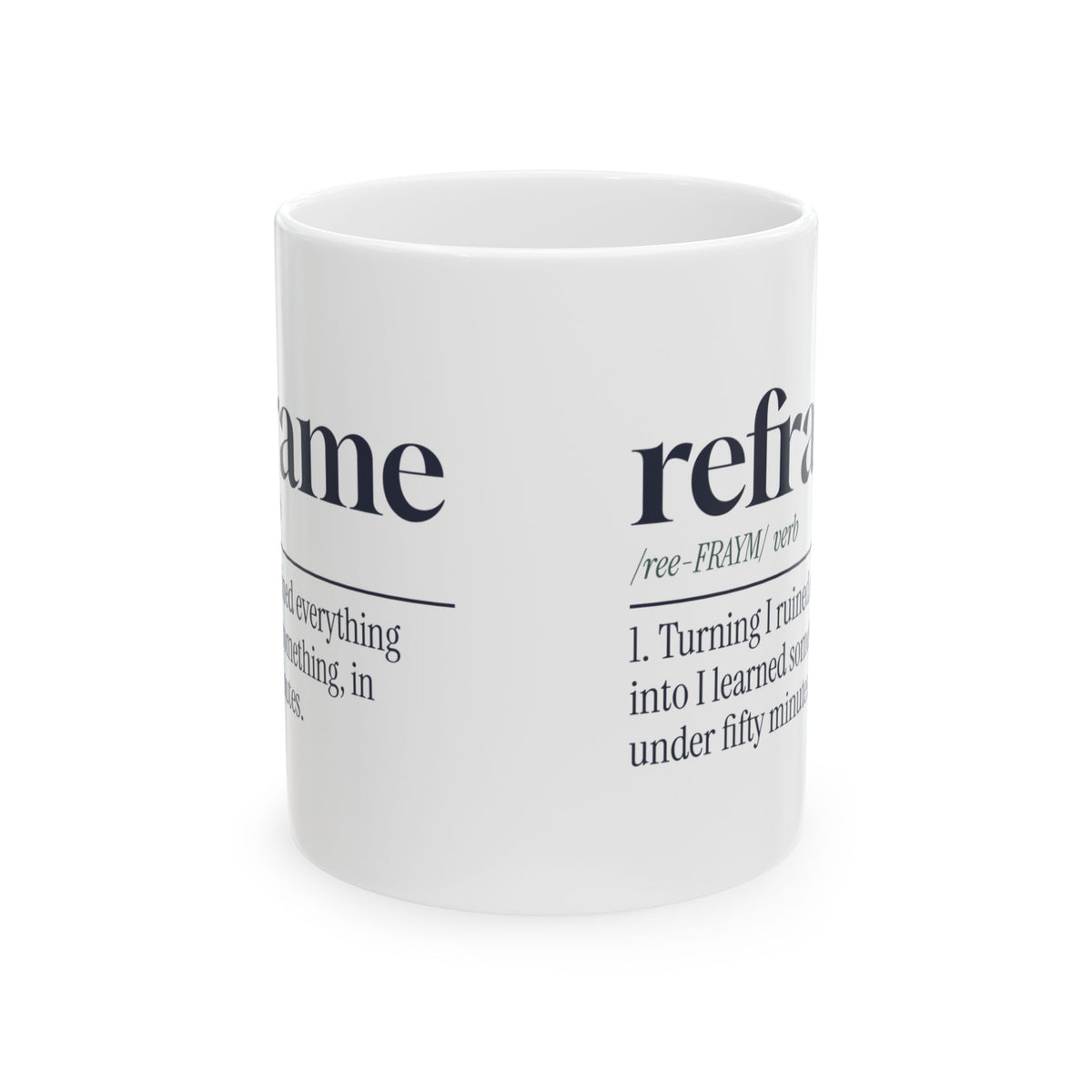 Therapist Coffee Mug Reframe Dictionary Definition