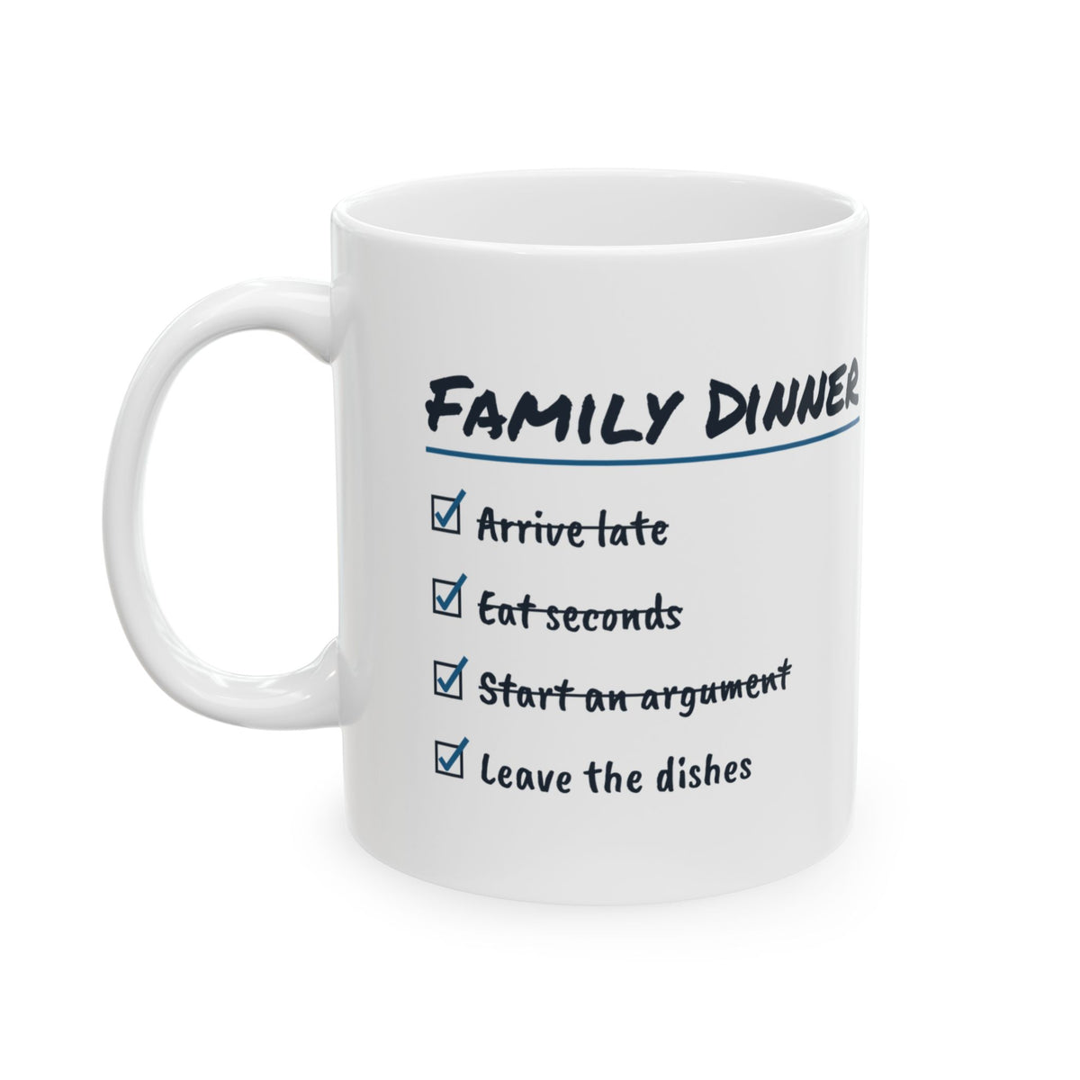 Funny Brother Coffee Mug Start An Argument Leave The Dishes Checklist