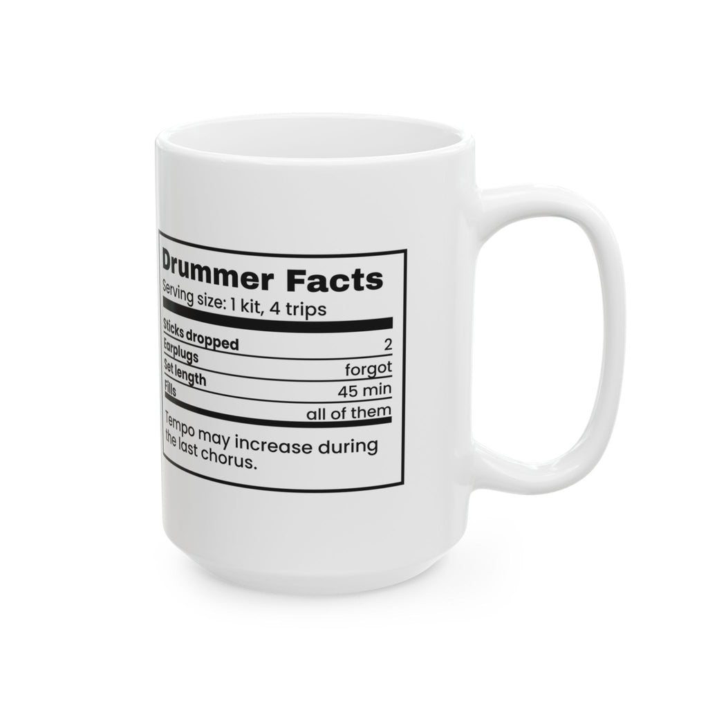 Funny Drummer Coffee Mug Drummer Facts Earplugs Forgot For Drummers