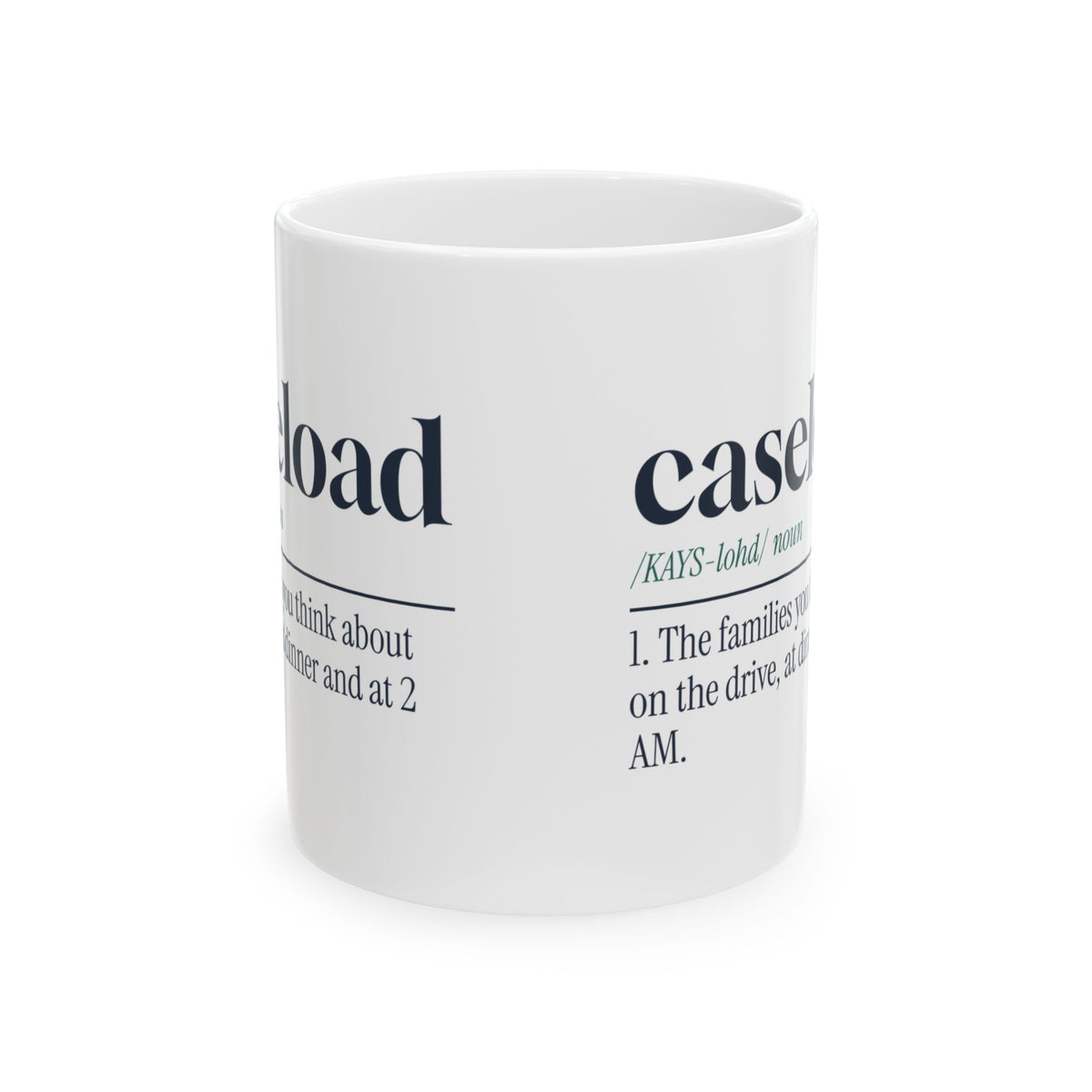 Social Worker Coffee Mug Caseload Dictionary Definition
