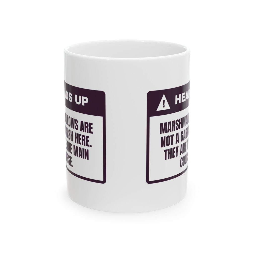 Funny Hot Cocoa Mug Marshmallows Are The Main Course Label