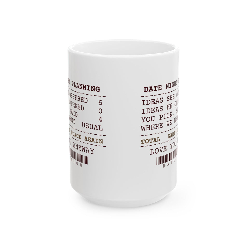 Funny Wife Coffee Mug Date Night Planning Receipt For Wives