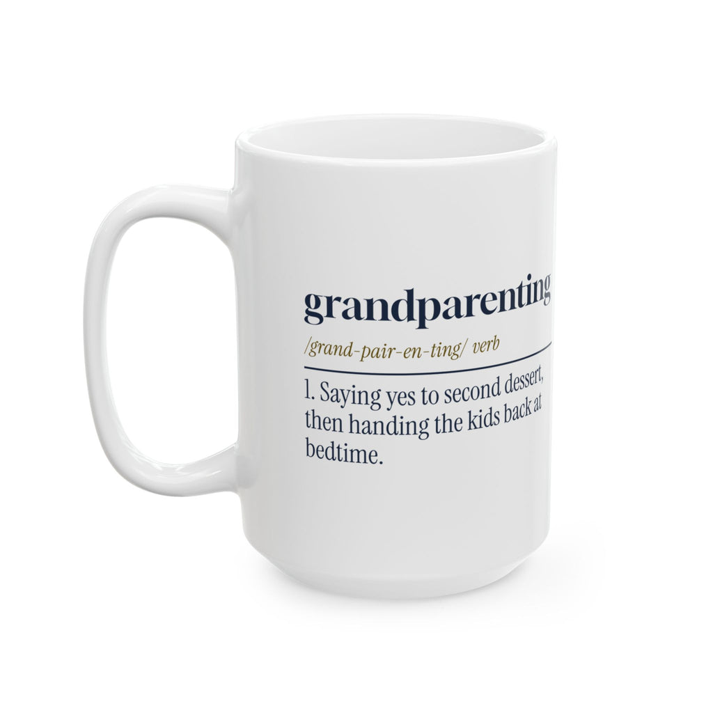 Funny Grandparents Christmas Coffee Mug Grandparenting Definition
