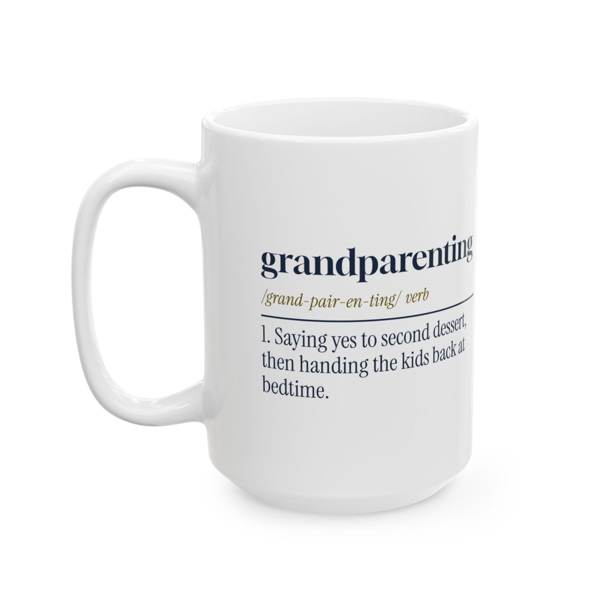 Funny Grandparents Christmas Coffee Mug Grandparenting Definition